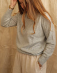 Jean Crew Neck Knit - Grey