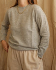 Jean Crew Neck Knit - Grey