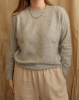 Jean Crew Neck Knit - Grey
