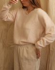Jean V-Neck Knit - Blush