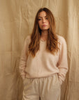Jean V-Neck Knit - Blush