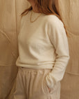 Jean Crew Neck Knit - Cream