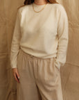 Jean Crew Neck Knit - Cream