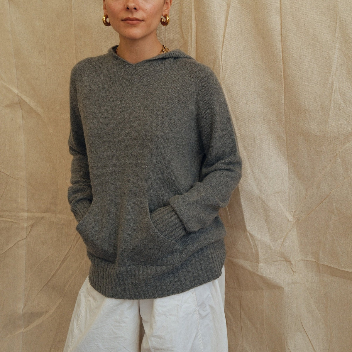 Maeve Knit Hoodie - Grey