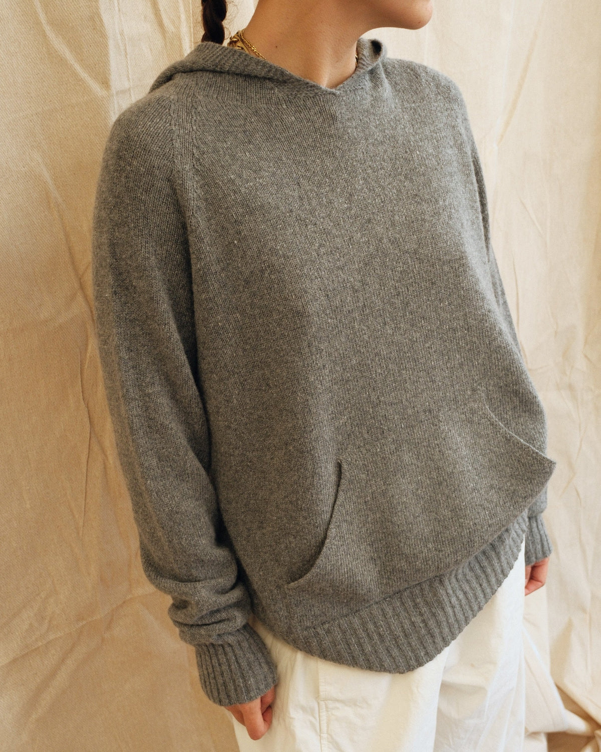 Maeve Knit Hoodie - Grey