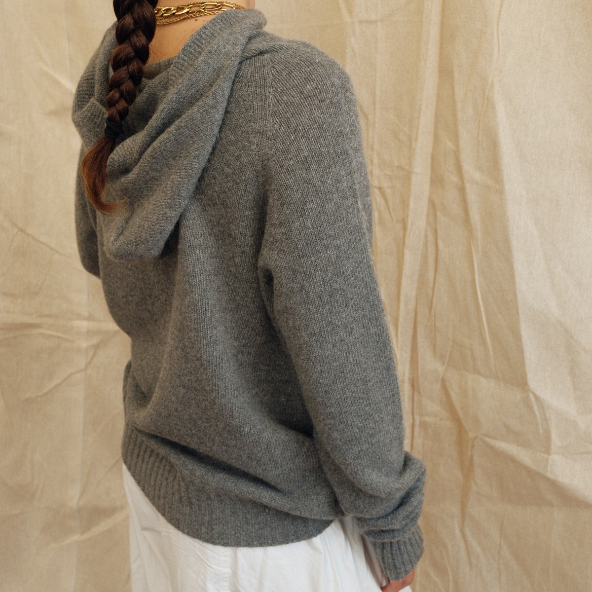 Maeve Knit Hoodie - Grey