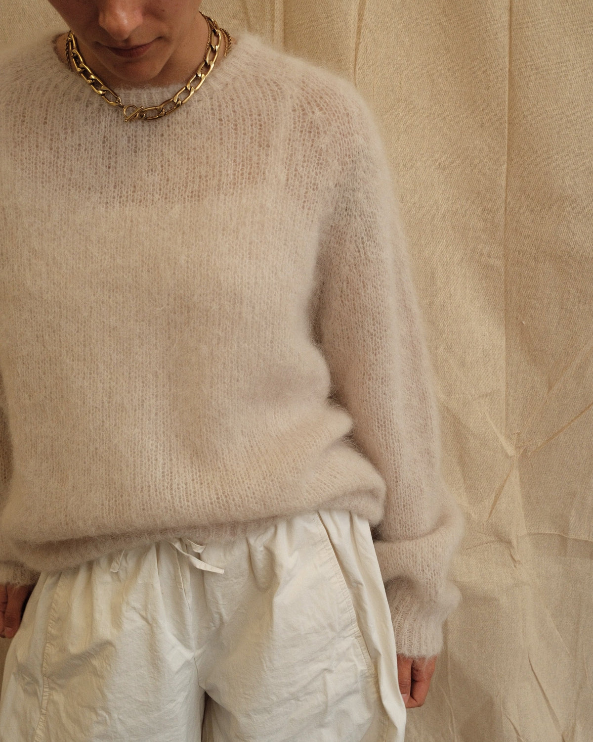 Shelly Crew Neck Knit - Cream
