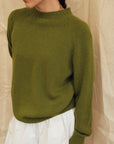 Maeve Funnel Neck Knit  - Green