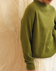 Maeve Funnel Neck Knit  - Green
