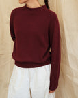 Maeve Funnel Neck Knit  - Burgundy