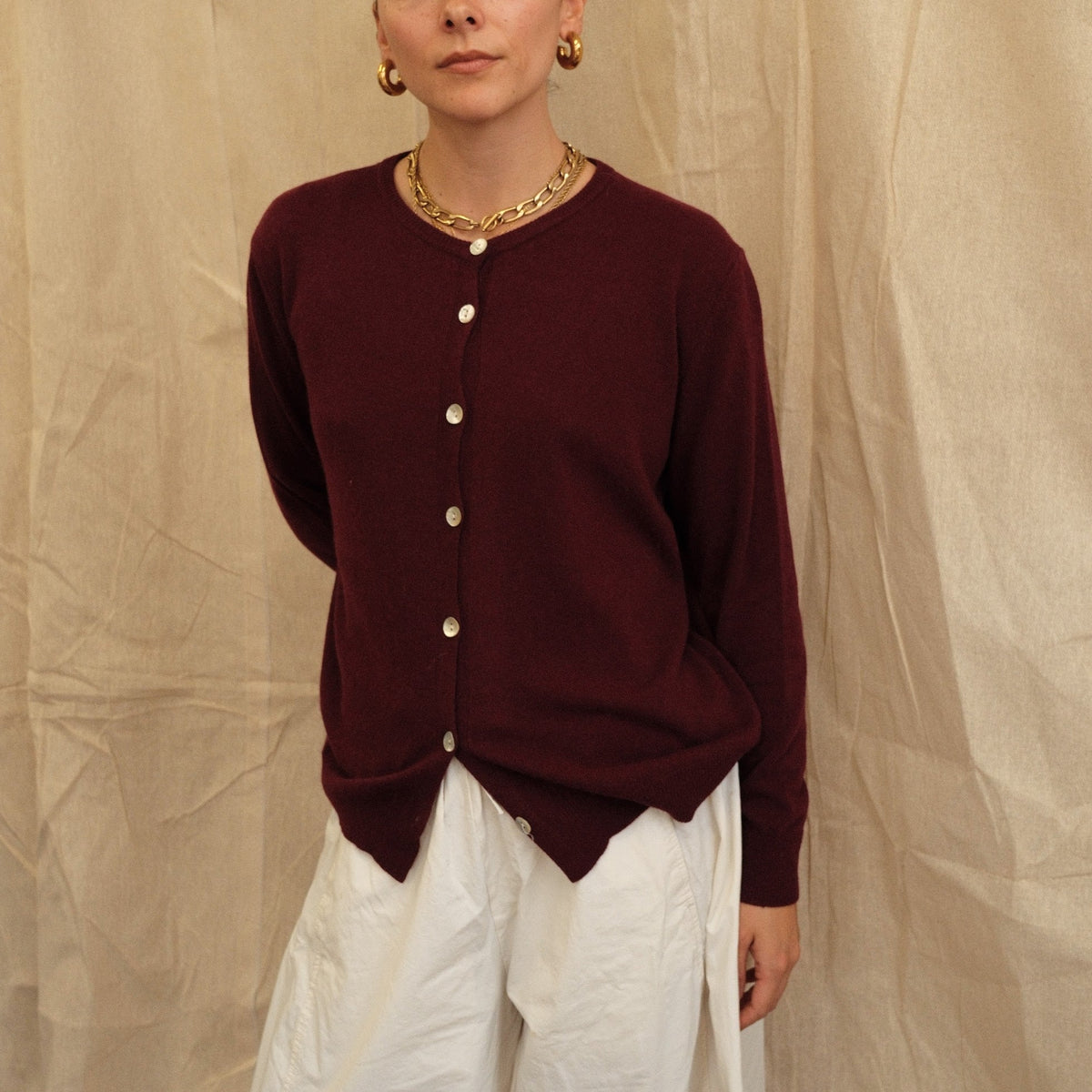 Maeve Cardigan - Burgandy