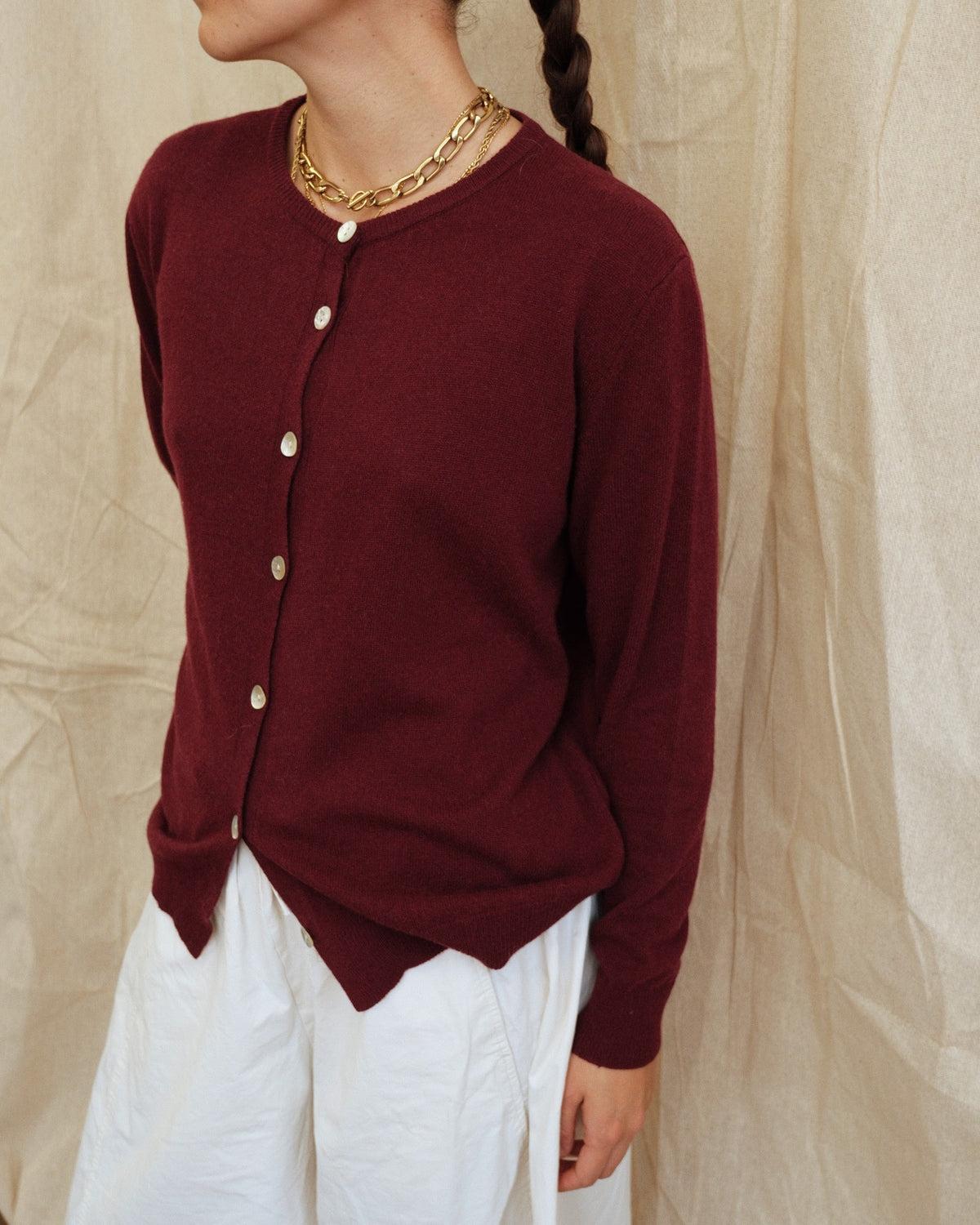 Maeve Cardigan - Burgandy