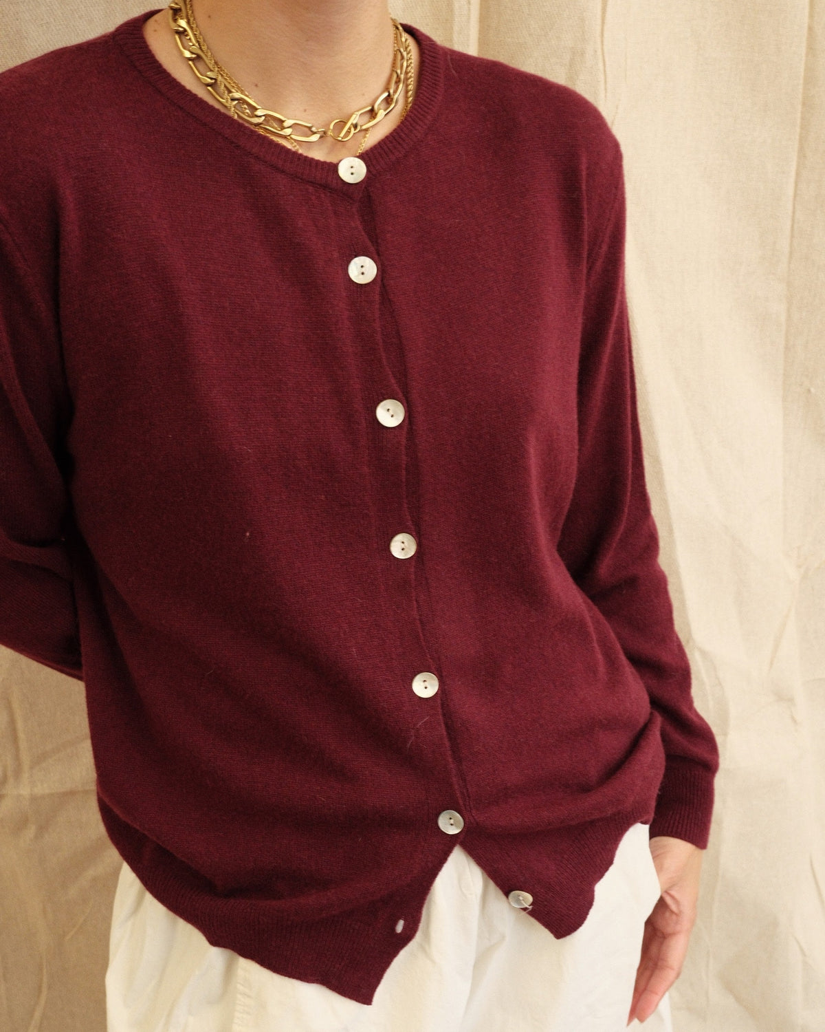Maeve Cardigan - Burgandy