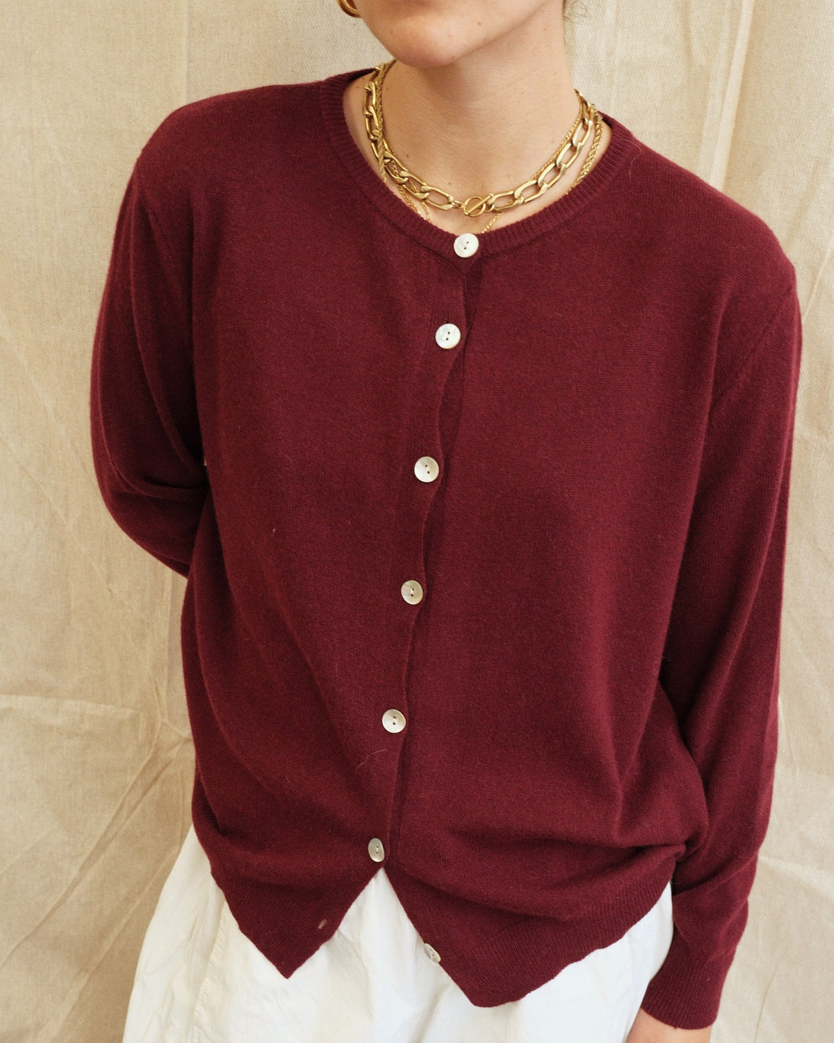 Maeve Cardigan - Burgandy