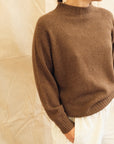 Maeve Funnel Neck Knit  - Chocolate