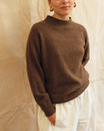 Maeve Funnel Neck Knit  - Chocolate