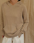 Maeve Knit Hoodie - Beige