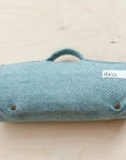 Recycled Wool Sage Herringbone Picnic Blanket