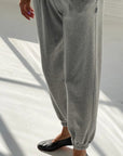 Pointelle Serene Jogger: Melange Grey