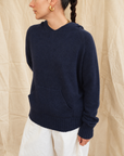 Maeve Knit Hoodie - Navy