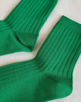 Her Socks Combed Cotton Rib Kelly Green