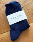 Her Socks Combed Cotton Rib Midnight
