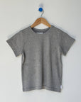 Pointelle Babe Tee: Melange Grey