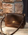 Envelope Shoulder Bag: Brown