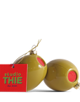 Olive Glass Decoration