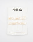 Pearly White Marble Hair Slides - Set of 2