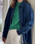 Owen Heavy Denim Shirt: DARK DENIM