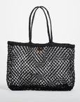 Amara Large Jute Bag- Black: Black