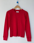 Pointelle Fundamental Tee: Red Apple