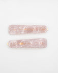 Lilac Marble Hair Slides - Set of 2