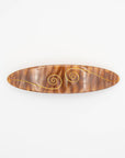 Spiral French Barrette Hair Clip in Iridescent White: Iridescent White